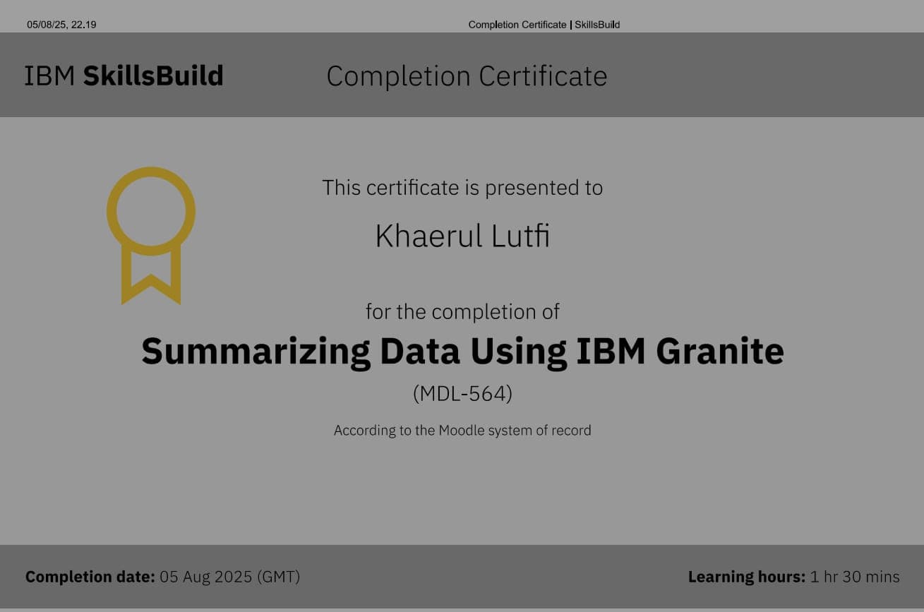 IBM Granite — Data Summarization
