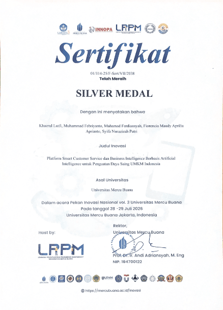 Silver Medal — Pekan Inovasi Nasional Vol. 3