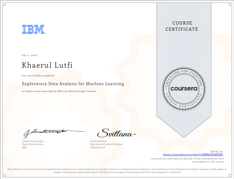 Exploratory Data Analysis for Machine Learning
